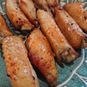 鶏手羽中のトースター焼き（七味醤油味）